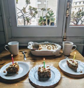 tarta y velas