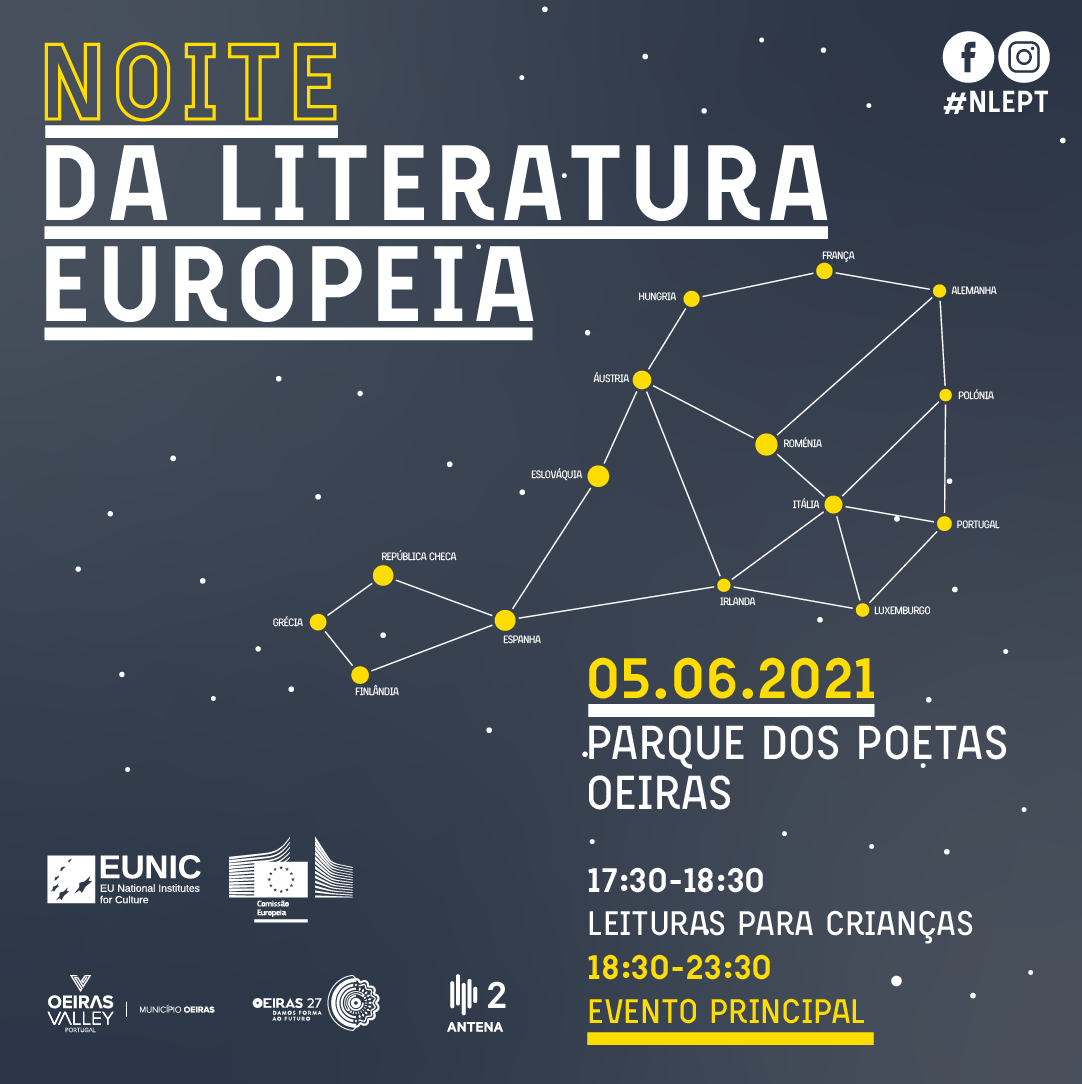 Cartel Noite da Literatura Europeia 2021