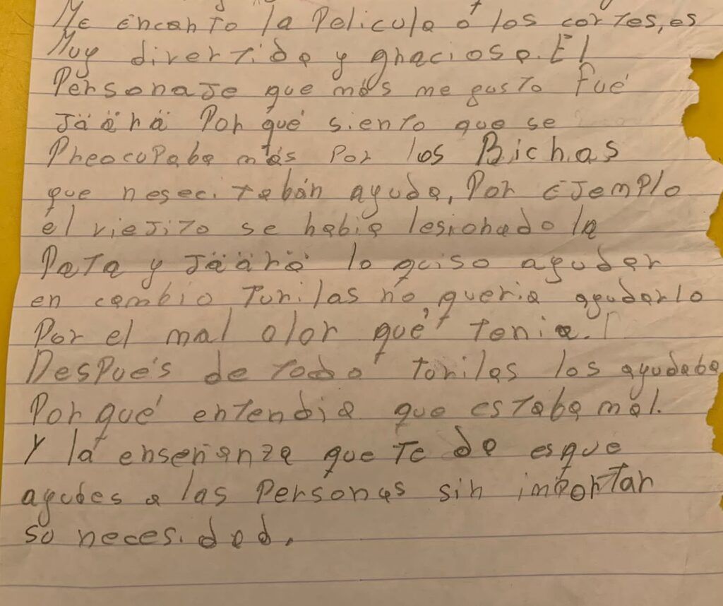 lapsen kirje espanjaksi