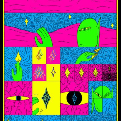 comic colorido de un extraterrestre