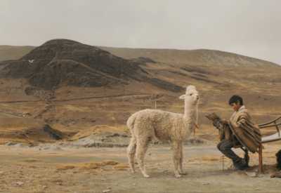 Escena de una película, un niño y una llama