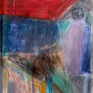 pintura de Liisa Karintaus en tonos fríos